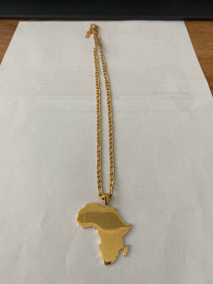 Africa shaped necklace